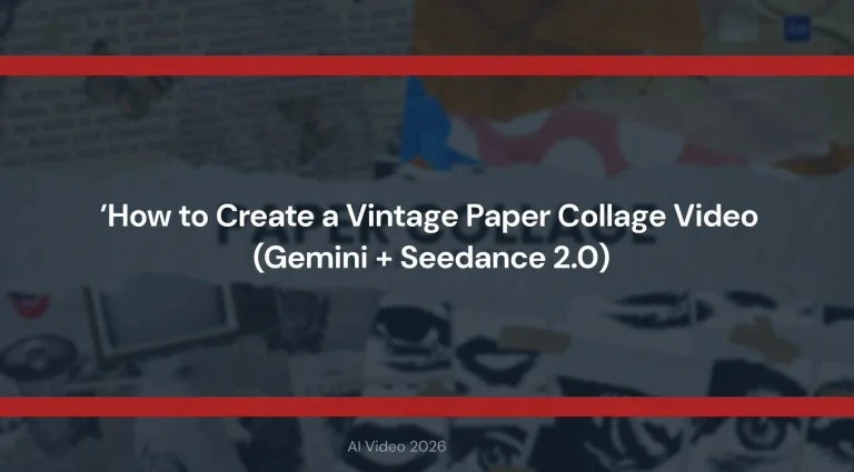 vintage paper collage video AI Free
