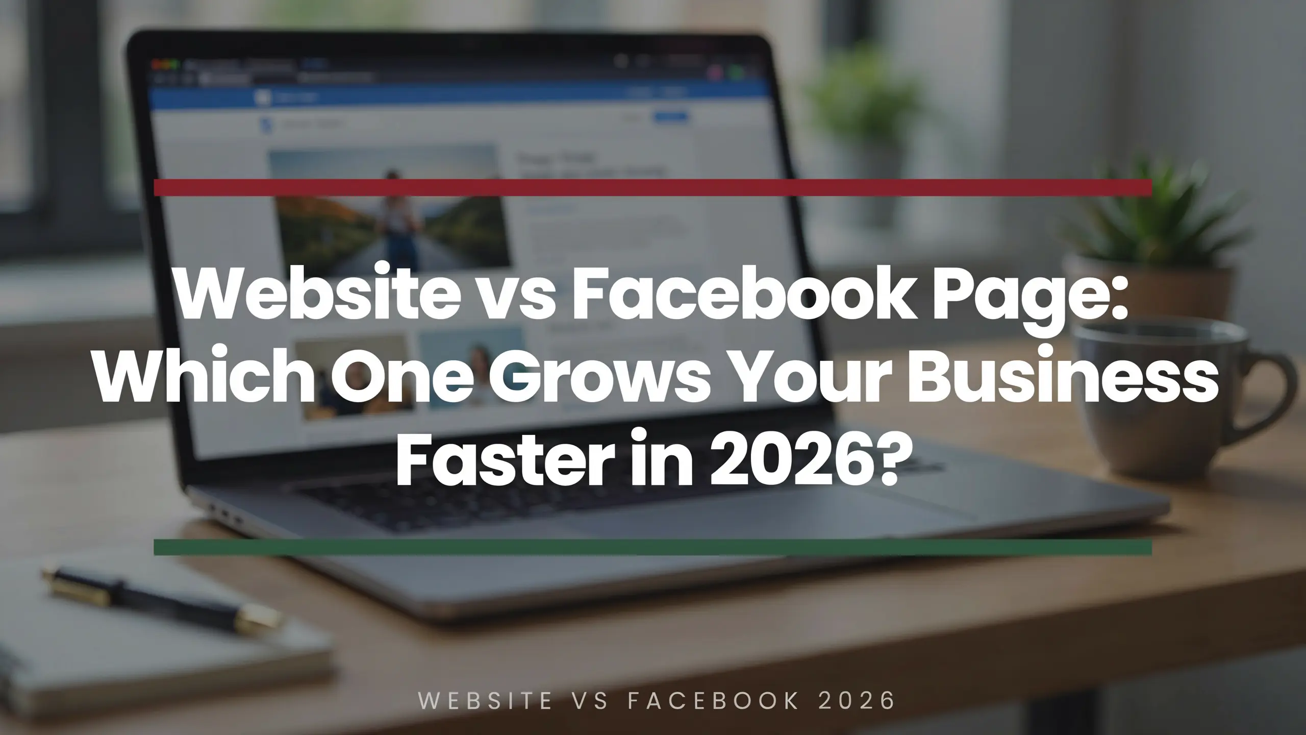 website vs facebook page, business growth 2026, facebook organic reach 2026, website ROI small business, digital strategy kslab